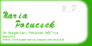 maria potucsek business card
